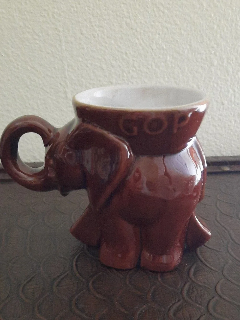 Frankoma Ceramic Elephant Creamer Pitcher - 1974 GOP Collectible